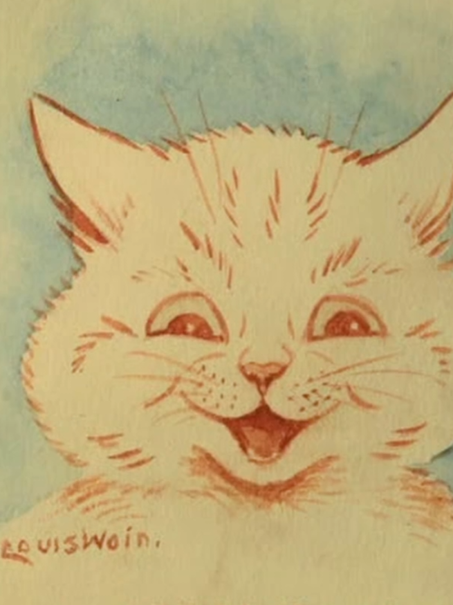 افضل رسام كلاسيكي #louiswain #cat #art #beauty #fyp 