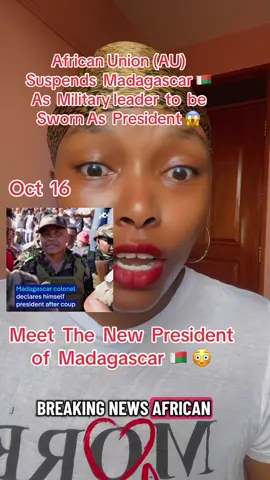 African Union (AU)  Suspends  Madagascar 🇲🇬 As  Military leader  to  be  Sworn As  President #madagascar #michaelrandrianirina #africaunion 