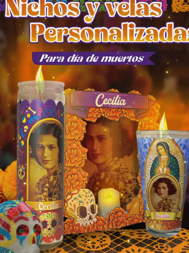 ✨🌼 Rinde homenaje a quienes viven en tu corazón 🌼✨ En este Día de Muertos recordemos a nuestros seres queridos con nichos y velas personalizadas, hechos con amor y tradición. 💀🕯️ Un detalle especial para iluminar su recuerdo. 💜 👉 Haz tu pedido al WhatsApp: 615 106 3302 #luqdiseñopublicidad #velaspersonalizadas #diademuertos  #nichospersonalizados  #DiaDeMuertos 