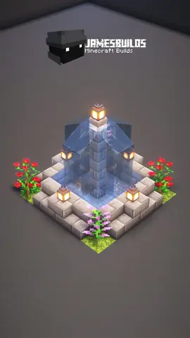 Minecraft Easy Fountain Tutorial ⛲️ #Minecraft #minecraftbuilding #minecrafttutorial #minecraftideas #fyp 