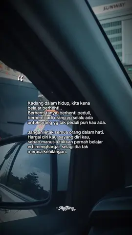 Berhenti. #katahariini #status #harian #fyp 