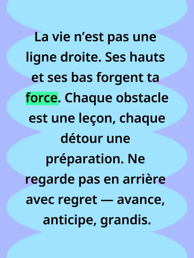 La vie est une aventure parsemée de virages, de sommets et de vallées. Rien n’est linéaire, et c’est précisément ce qui en fait toute la beauté. Les défis, les échecs et les moments de doute ne sont pas des freins, mais des tremplins pour ton évolution. Chaque difficulté t’enseigne quelque chose sur toi-même — ta patience, ta résilience, ta foi en l’avenir. Sans les bas, tu ne pourrais pas apprécier les sommets. C’est dans l’adversité que ton caractère se forge et que ton esprit s’affine. Le progrès n’est jamais immédiat. Il se construit à force de petits pas, de tentatives, de chutes et de recommencements. Ce n’est pas la perfection que la vie attend de toi, mais la persévérance. Ne gaspille pas ton énergie à ressasser le passé. Regarde devant toi avec espoir et confiance. Prépare-toi, élève ton esprit, sois prêt à accueillir ce qui vient. Le futur récompense toujours ceux qui continuent d’avancer, même dans la tempête. @TikTok Creator Academy #reveil #fypシ゚viral #tiktok #leadership #DeveloppementPersonnel @Bob Marley 