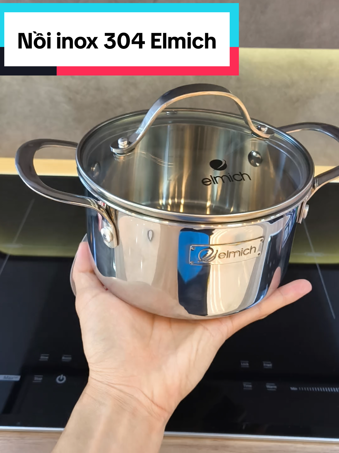 Nồi inox 304 nguyên khối Elmich. Đun được mọi loại bếp. #elmich #dobep #xuhuong #nồi 
