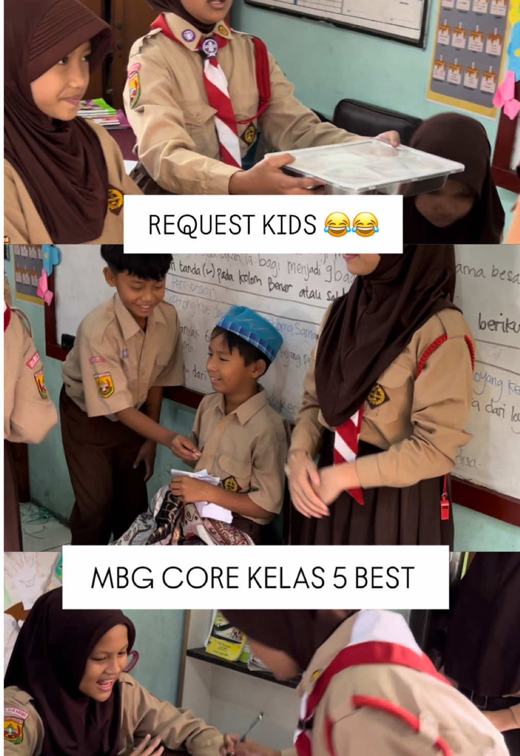 🗣️ : Bu join trend mbg sunatan buuu 🧕🏻 : siap, tapi harus catatan rapih matematika 100 dulu 👍🏻 #join #tren #mbg #sunatan  @SDN KEBONJATI 