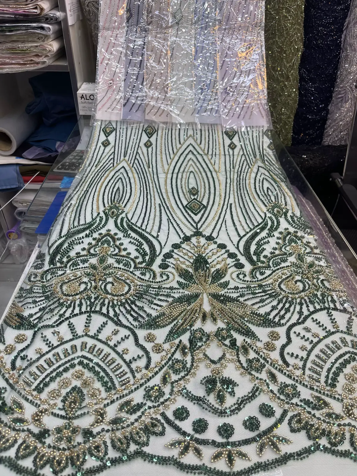 #New #ribbonroses #beadedlace #bridaldress #wholesale 