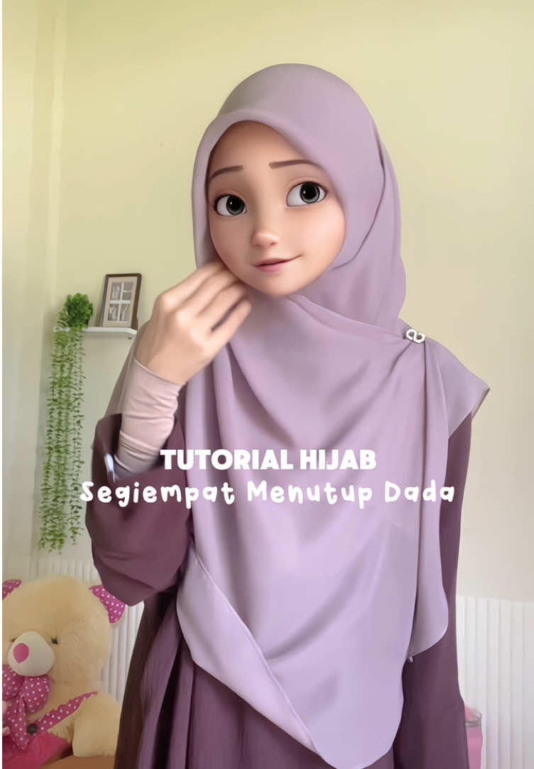 Simple menutup depan dan belakang🥰hijab by @Myluvhijab #tutorialhijab #hijabmenutupdada #hijabstyle #hijabmalay #segiempatoval 