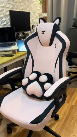TTRacing Duo V4 KittyPuff Bunny Gaming Chair & TTRacing KittyPaw Bunny Bites Pillow #ttracing #ttracinggamingchair #gamingchair #fyp #trending 