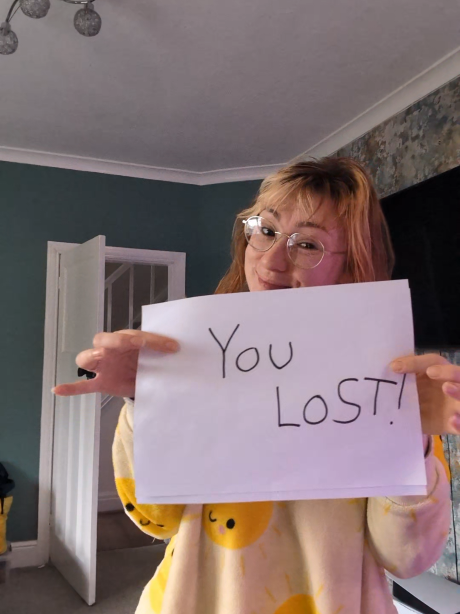 btw you just lost... again! I have given you my best backwards writing 🤣 #millennial #thegame #youlost 