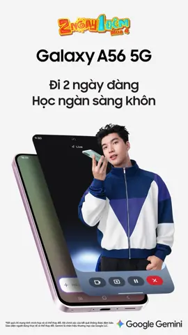 Đi 2 ngày đàng, HIEUTHUHAI đã “học ngàn sàng khôn” cùng Gemini Live trên Galaxy A56 5G! ✨✨ Chỉ cần bấm – hỏi là biết ngay ngàn điều hay ho! 👉 Trải nghiệm trên Galaxy A56 5G ngay © Nội dung được khai thác và bảo vệ bản quyền bởi VieNETWORK #GalaxyA56 5G #GeminiLive #Samsung #2ngay1dem