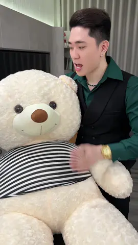 Gấu bông Teddy vải xoắn hình h