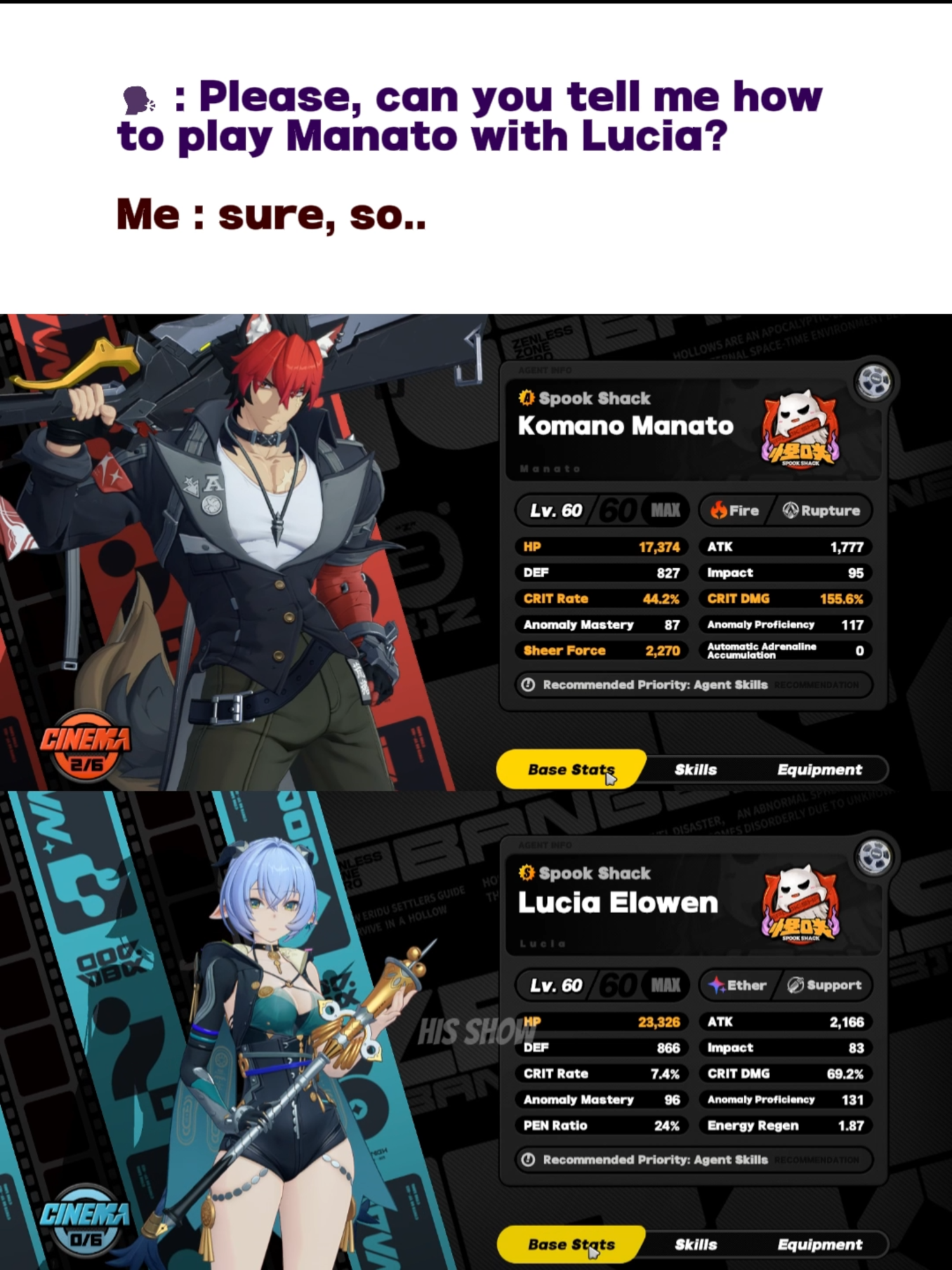 moment when someone ask how to play komano manato with lucia #komanomanato #lucia #zenlesszonezero #zzzero #howtoplay#rotation #guide #hoyoverse #mihoyo #fyp