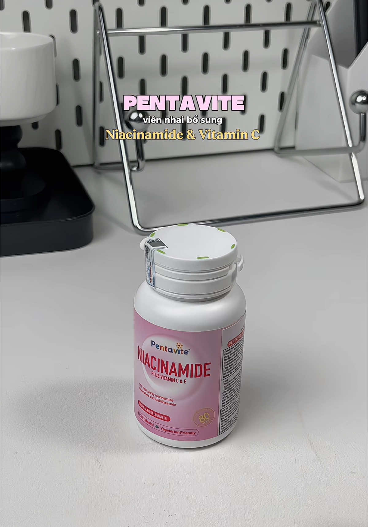 viên nhai bổ sung niacinamide & vitamin C 💭 #pentavite #viennhaibosungvitamin #duongsangda #review #fyp 