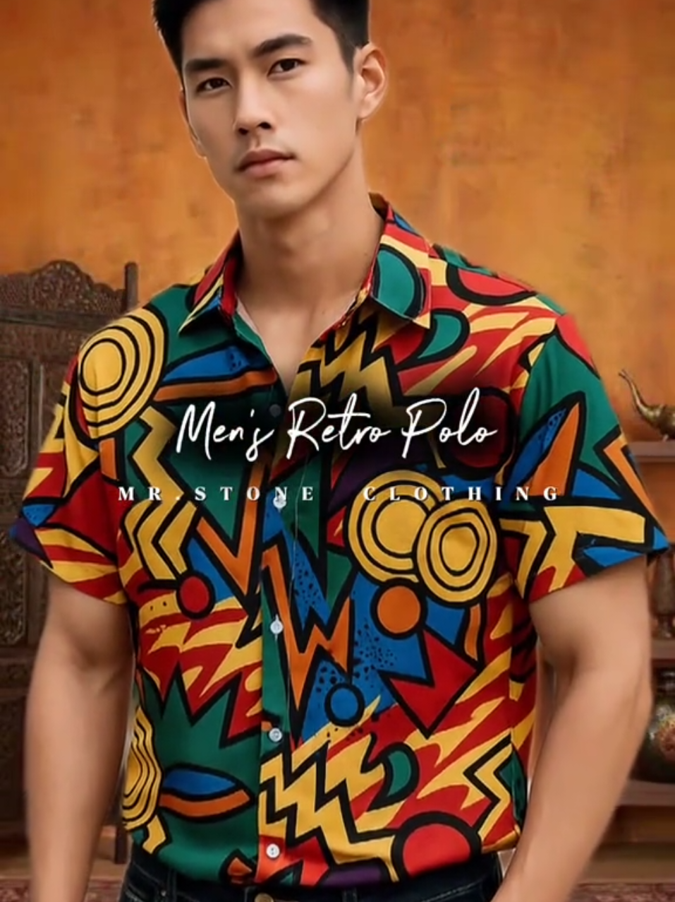 #retro #printed #polo #fashion #clothing 