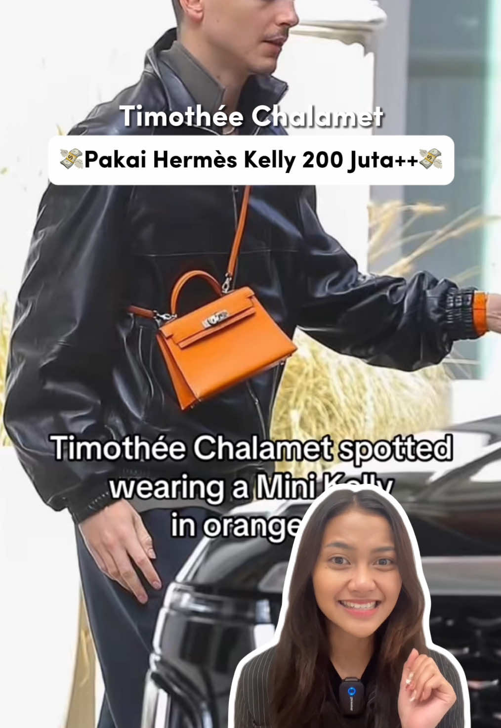 Timothee aja berani pake Hermès Kelly, masa kalian engga?🫣👀  #thimoteechalamet #hermes #hermès #hermeskelly #hermesminikelly 