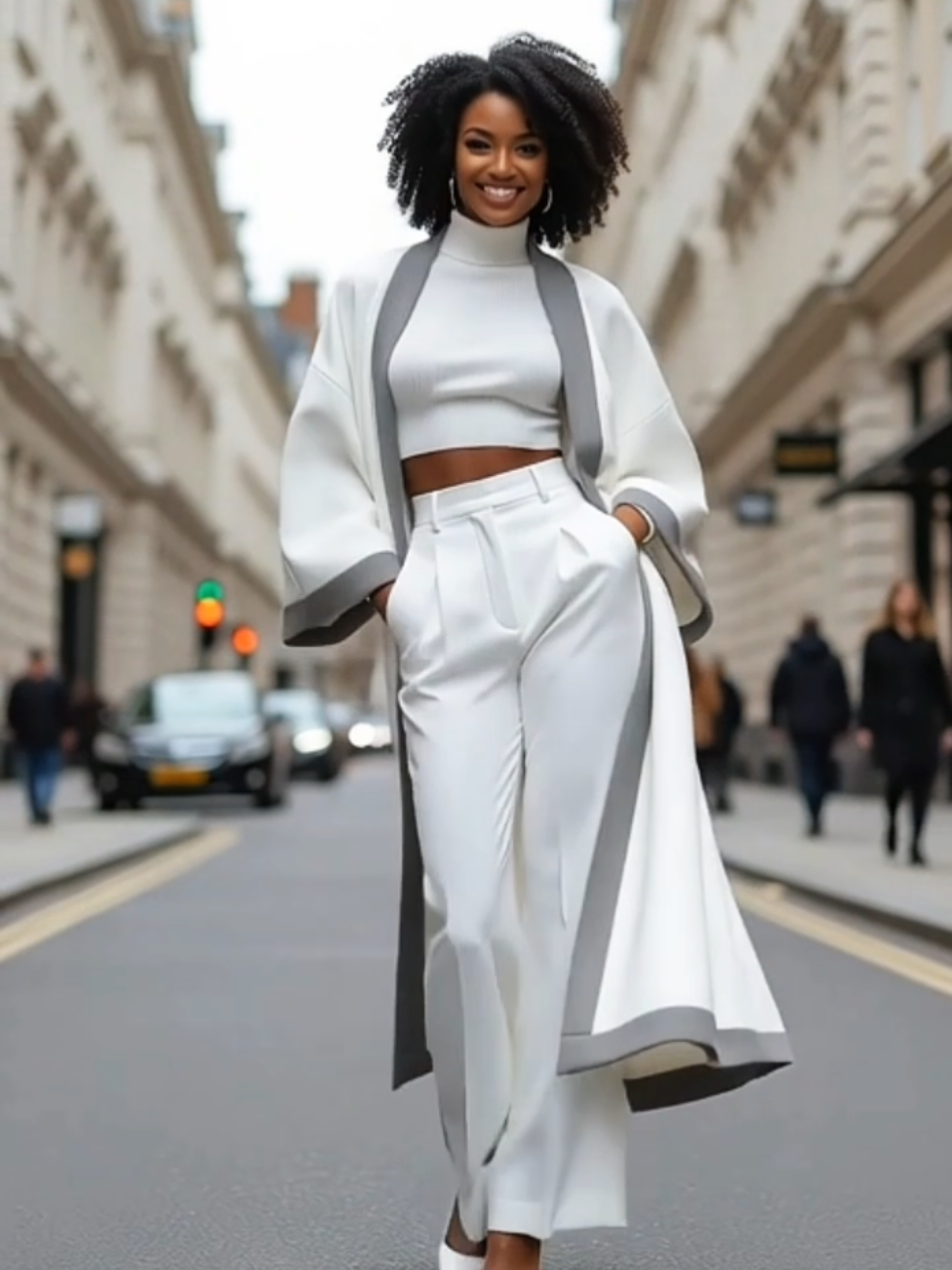 Street meets sophistication. This isn’t just style — it’s a statement. #AIFashion #DigitalCouture #aimodel  #LuxuryLook #StreetElegance 