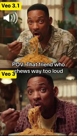 Veo 3.1 is here! Sorry about the sound 🤣 #veo3_1 #veo3 #chews #pasta 