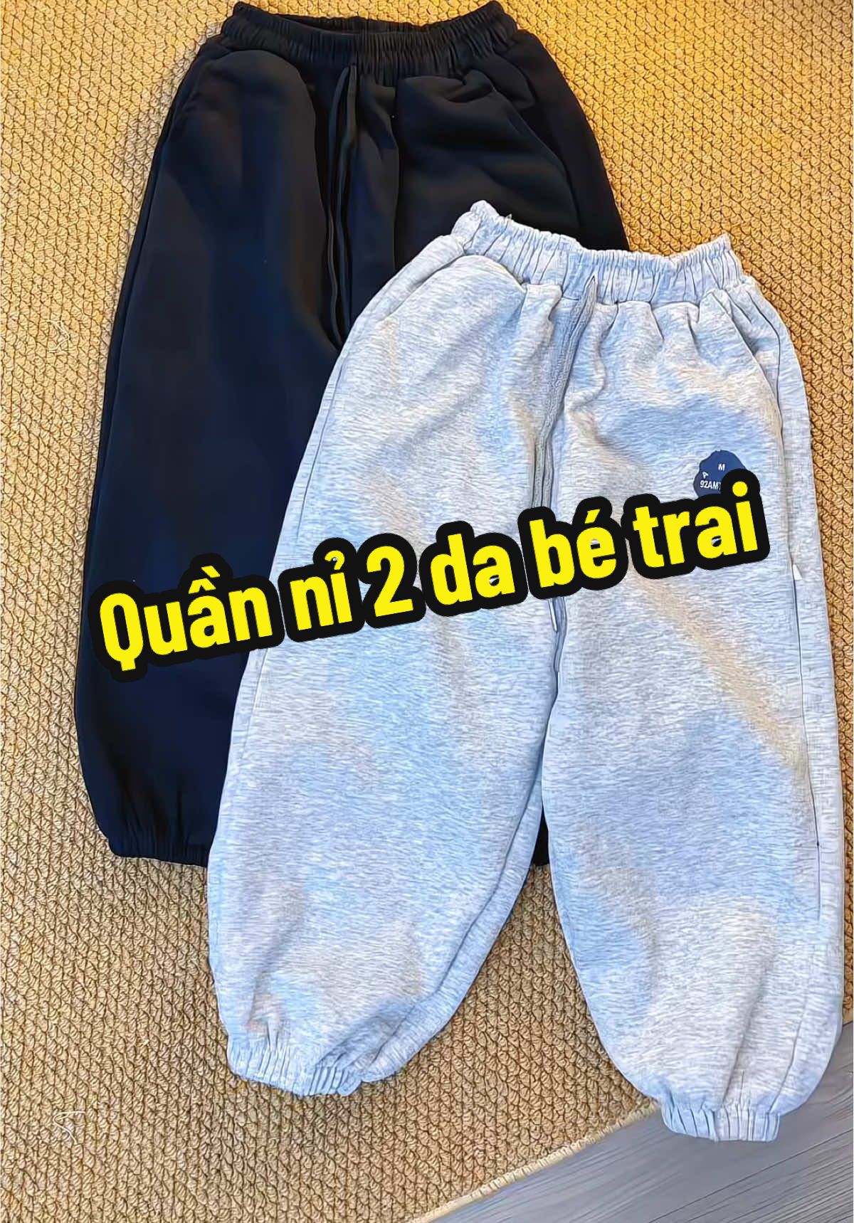 Quần dài chất liệu nỉ ép 2 da bé trai #mevabe #teakids #thoitrangtreem #quanaotreem #quannibetrai 