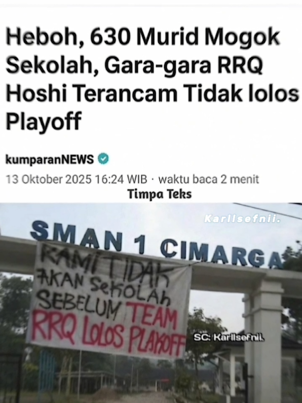weladalah langsung pada mogok sekolah gitu loh ya😹 #mplindonesia #mpl #mplditiktok #viral  #fyp  canda ygy, cuma editan doang cik