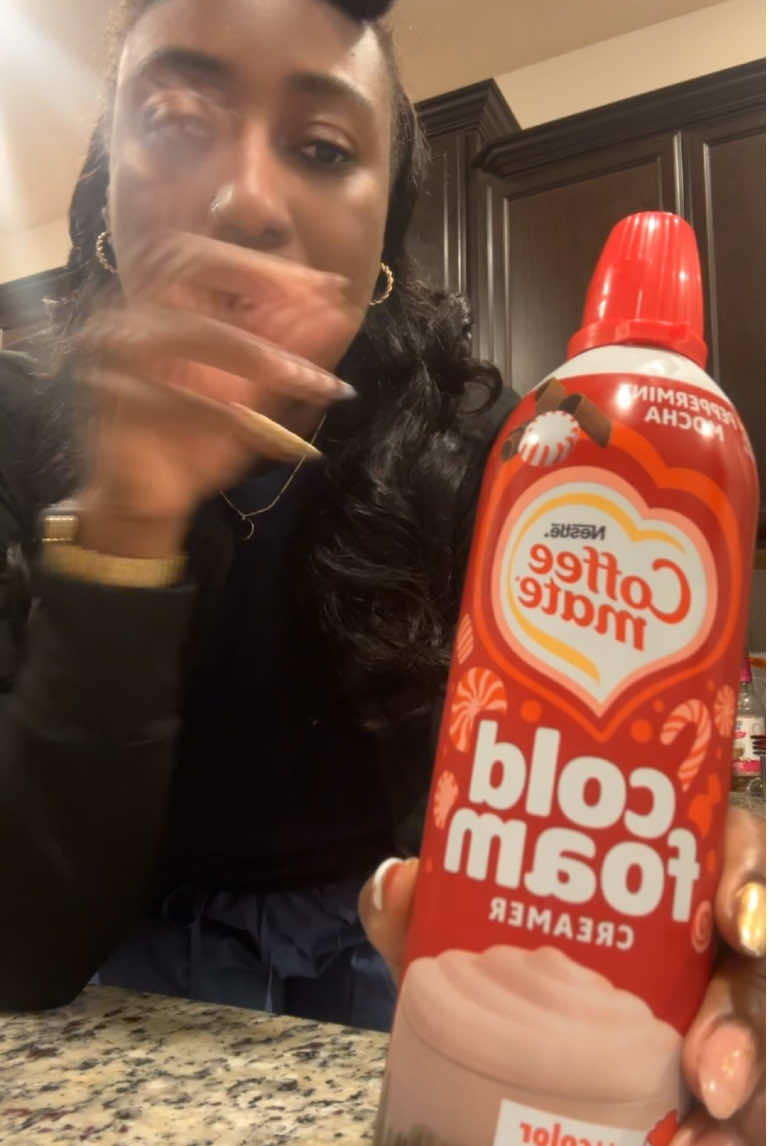 Trying Peppermint Mocha cold foam from @Coffee mate. I give this a 10/10 . I really love the flavor it adds to my morning coffee. Coffee ingredients: Peppermint Mocha Cold Foam, Cocoa pebbles protein, Stoks cold brew, chocolate sugar free syrup, Fairlife 1% milk. #coffee#protein#morningroutine 