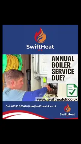 Follow us @ SwiftHeat UK  |  Autumn Boiler Care 🍁🍂👌– Keeping Your Boiler Healthy! It’s important to make sure your gas boiler isn’t neglected. ♨️ Servicing your boiler in the Autumn could save your money and ensue your boiler is Winter Ready! ❄️☃️💰 ✅ Get ahead with a service to ensure your boiler        doesn’t break down. ✅ Fault finding now could save you money in the long        run before they become costly! ✅ By servicing your boiler annually you will keep your        warranty valid and verified. ✅ A well serviced boiler that is working to it’s full        potential will save you money and help to reduce        your energy bills. ✅ We provide Central Heating & Boiler Care to suit        your home heating & hot water requirements. 🛠️ Service and Gas Safety Inspection Certification        from just £80 inc.VAT 💼 Landlords – CP12 certificates from £100 inc.VAT 🛠️ All work carried out by a Gas Safe Registered            Engineer 💫   ⚠️ A boiler should be serviced every year by a Gas Safe registered engineer to make sure that it is operating safely and efficiently. Faulty boilers can be dangerous and can develop issues such as carbon monoxide leaks that put you and your family at risk.  Rather than being an unnecessary expense, regularly servicing your boiler can save you money and provide peace of mind by catching any issues before they develop into serious problems. 💫 📍Covering Gower, Llanelli, Swansea, Neath, Port Talbot, Margam, Pyle, Porthcawl, Maesteg, Rhondda, Brecon, Builth Wells, Herefordshire, Merthyr Tydfil, Cynon Valley, Aberdare, Treharris, Ystrad Mynach, Caerphilly, Nelson, Tredegar, Newbridge, Abertillery, Ebbw Vale, Abergavenny, Bridgend, Rhondda Cynon Taff, Vale of Glamorgan, Cardiff, Newport, Bristol.  Visit us: 🌐 www.swiftheatuk.co.uk 📧 info@swiftheatuk.co.uk 📞 Call ⁨⁨⁨⁨07553 025670⁩ or WhatsApp / SMS        us to arrange your service, or message us on our         Facebook page! Company Address: 14 Museum Place, 4th Floor City Centre. Cardiff. CF10 3BH.  #Boi#BoilerServicei#BoilerCarei#boilerinspections#gassafetyinspectionss#GasEngineer 