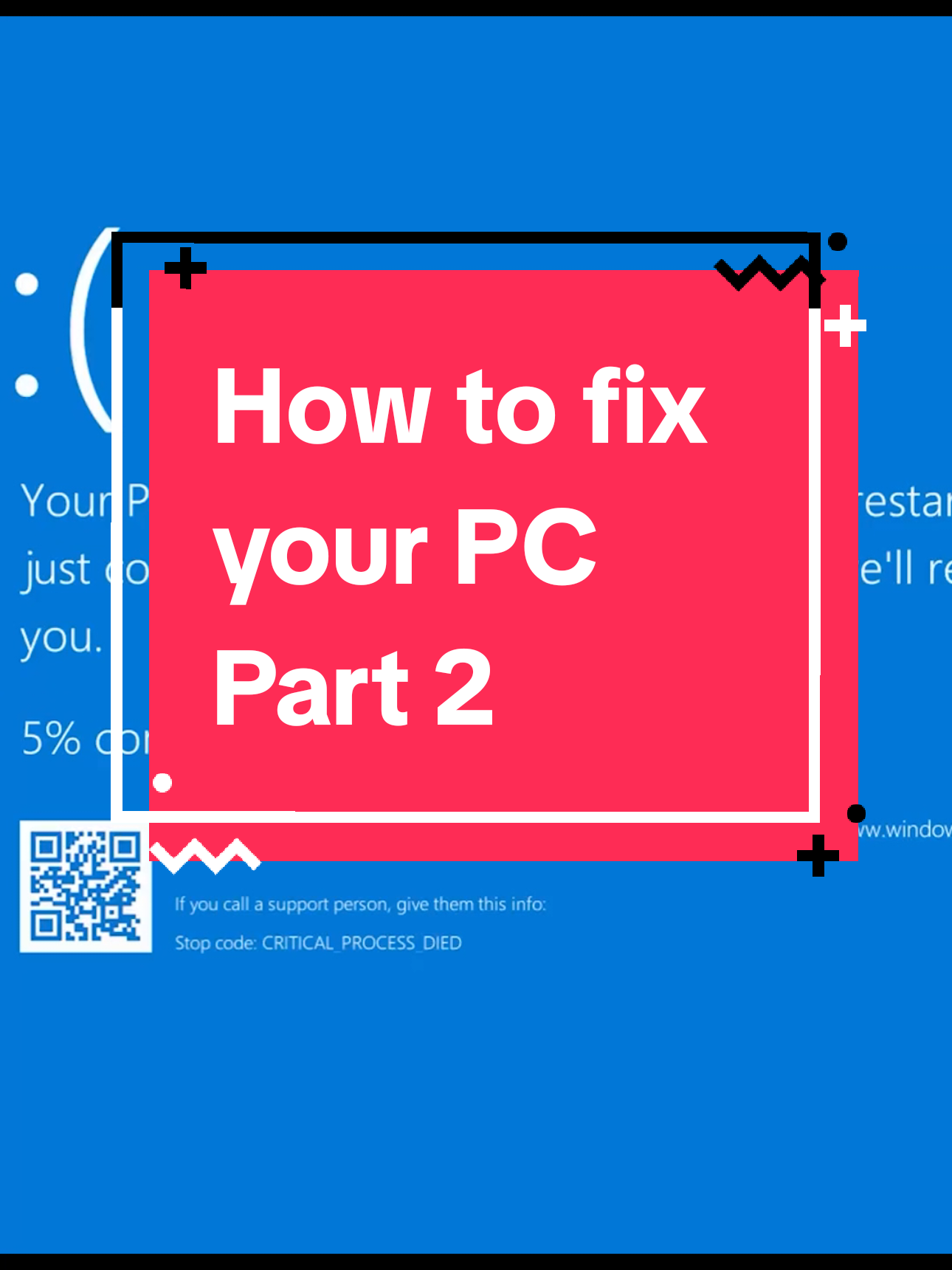 How to fix your PC, part 2. These commands are useful if you come across bluescreens or sudden errors. They are not a magic bullet for all, but a good baseline to start fixing the problems. #windows #win11 #win10 #bluescreen #techtips 