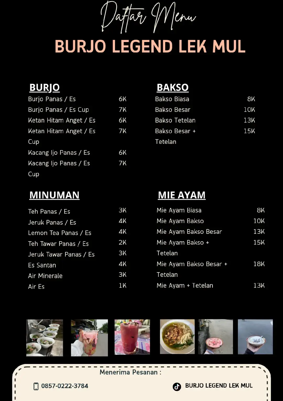 ini ya gaes daftar menu untuk yg di cabang pedan #burjolegendlekmul #klaten #kulinerklaten #burjoicecream #ketanhitamicecream 