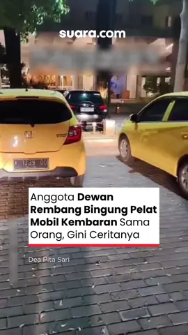 Kalau cuma warnanya yang sama sih udah biasa ya, tapi ini sampai ke pelat nomornya plek ketiplek! Anggota DPRD Rembang, Maryono dibuat kaget karena mendapati sebuah mobil yang berpelat nomor sama dengan kendaraan milik. Bukan hanya pelat nomor, warna mobilnya aja sama persis, kuning! 