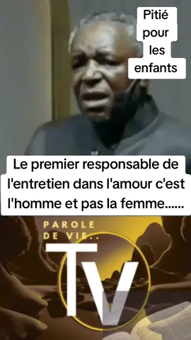 Le premier responsable de l'entretien dans l'amour c'est l'homme 🙌🏿 #pasteur #pourtoi #amour #homme #enfant 