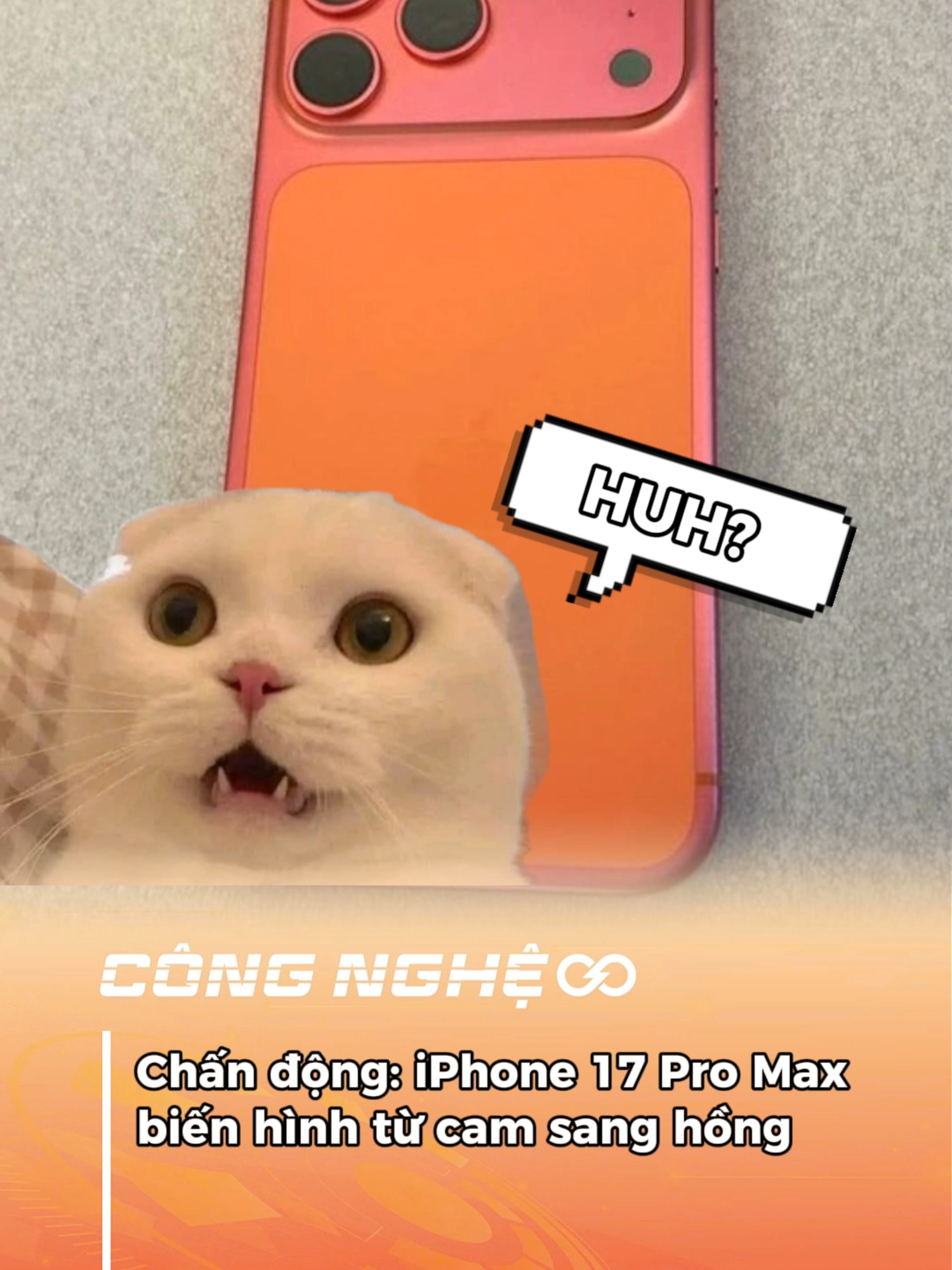 ‼ iPhone 17 Pro Max màu cam bất ngờ biến thành màu vàng hồng #iphone17promax #apple#congnghe #tintuc #giaitri