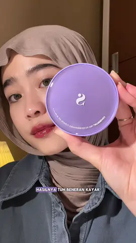 One tap Cover & Blur nya beneran nyata 🤩💜 Si cushion lokal high coverage yang finishnya cakep & gak dempul #Cushion #cushionviral #CushionSomethinc 