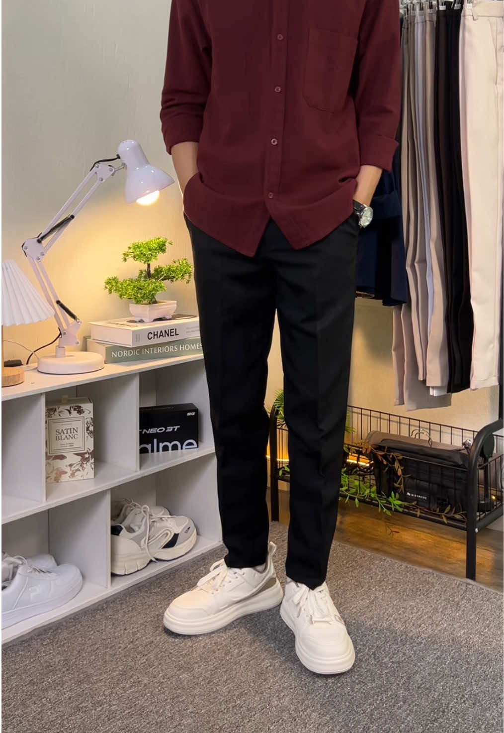 emang secakep itu!!#outfitcowok #outfitpria #celanaslimfit #celanapanjang 
