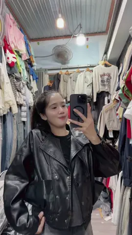 1 Chiếc áo khoác da siêu hót màu e my#hangquangchau #mymystore #xuhuong2025 