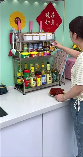 Kệ Để Gia Vị Chất Liệu Innox Và Thép Không Rỉ 2/3 Tầng#xuhuong #thinhhanh #giadungtienich 