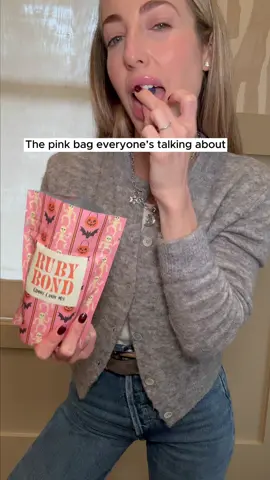 Instantly adds to cart 🍬💖💗💕🍭 #rubybond #candy #letsopenitup #halloweencandy #tastetest 