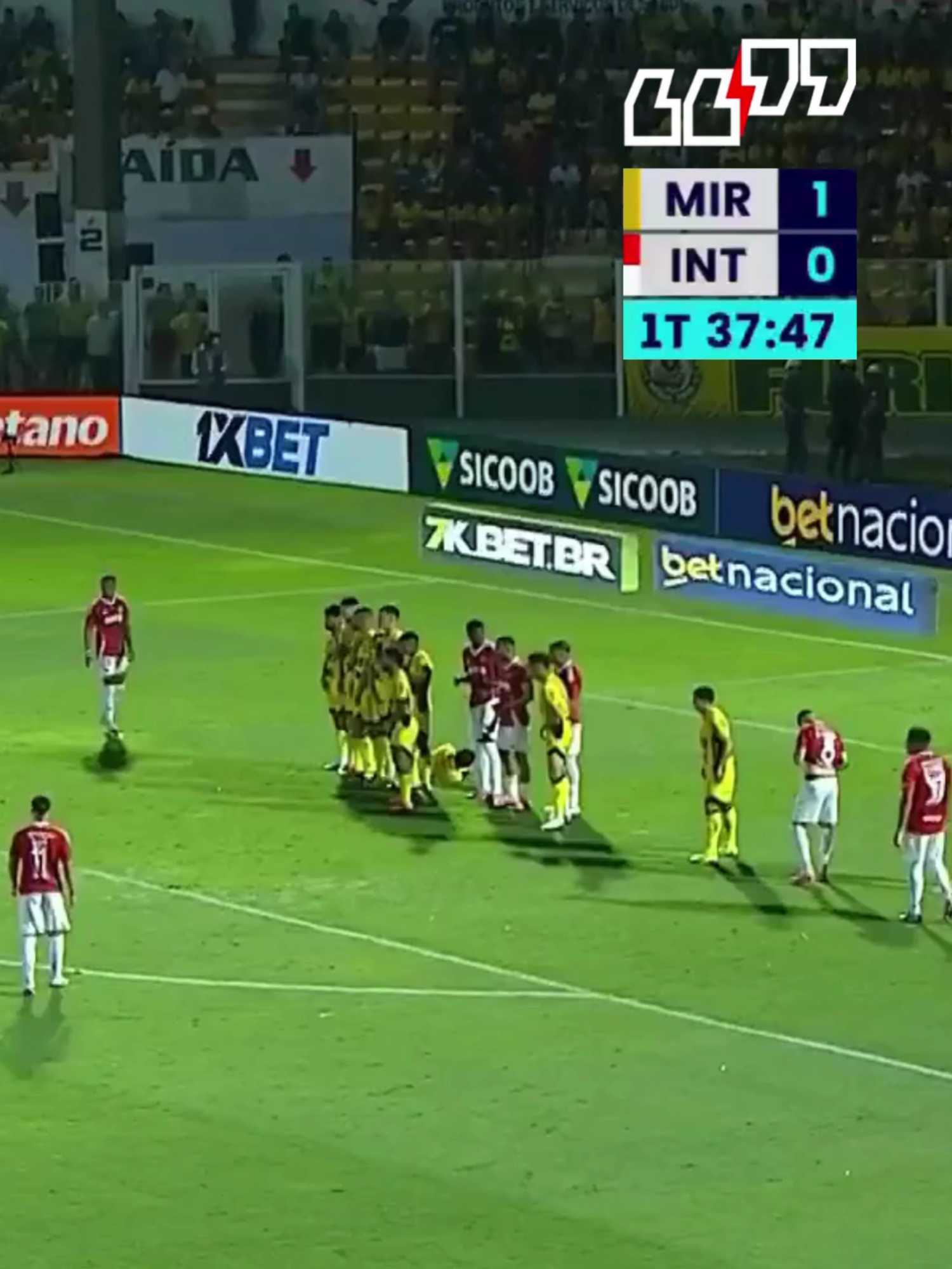 GOL DE THIAGO MAIA DO INTERNACIONAL CONTRA O MIRASSOL #internacional #mirassol #futebol #brasileirao