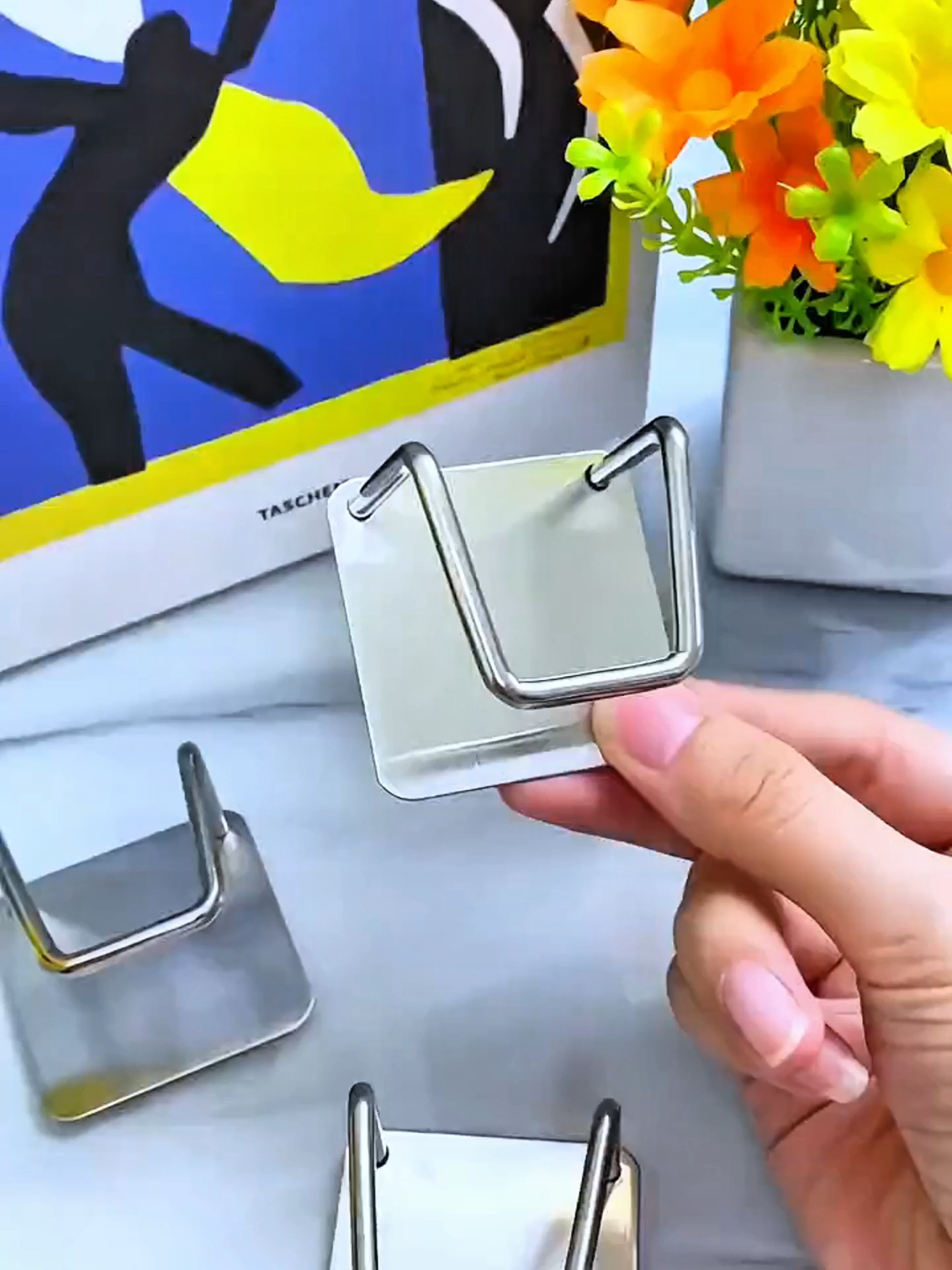 3PCS/Set Kitchen Sponge Holder Stainless Steel for Self Adhesive Sink Drain Drying Rack Hooks Home Accessories Storage Organiser Hangable Hangers#Stainlesssteelspongedrainageframe#Nonperforatedstoragerack#Wallmountedstoragerack