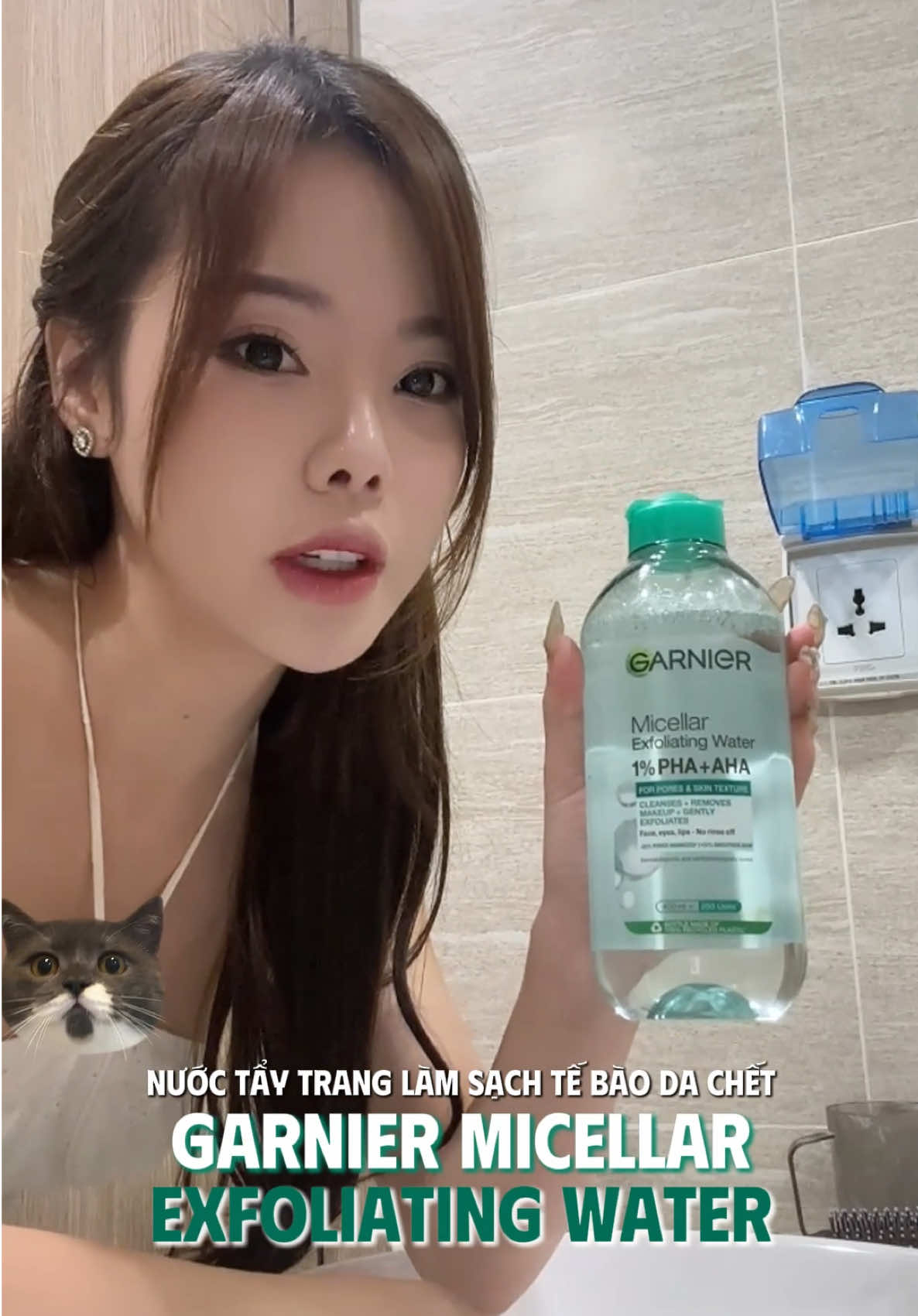 Chai tẩy trang Garnier xanh lá mới ra mắt này giúp các bà tiết kiệm xiền nè. Vừa là tẩy trang vừa là tẩy da chết lun #skincare #micellarxanhla #HợpTácCùngGarnier #goclamdep 