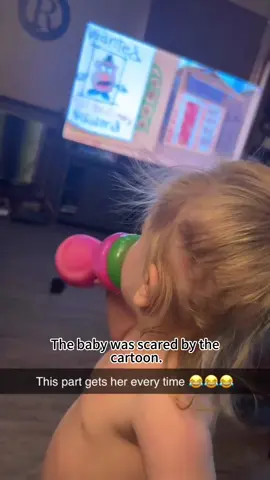 The baby was scared by the animated movie.#funny #funnytiktok #funnyvideos #funnymoments #funnykids #kids #baby #toddlersoftiktok 