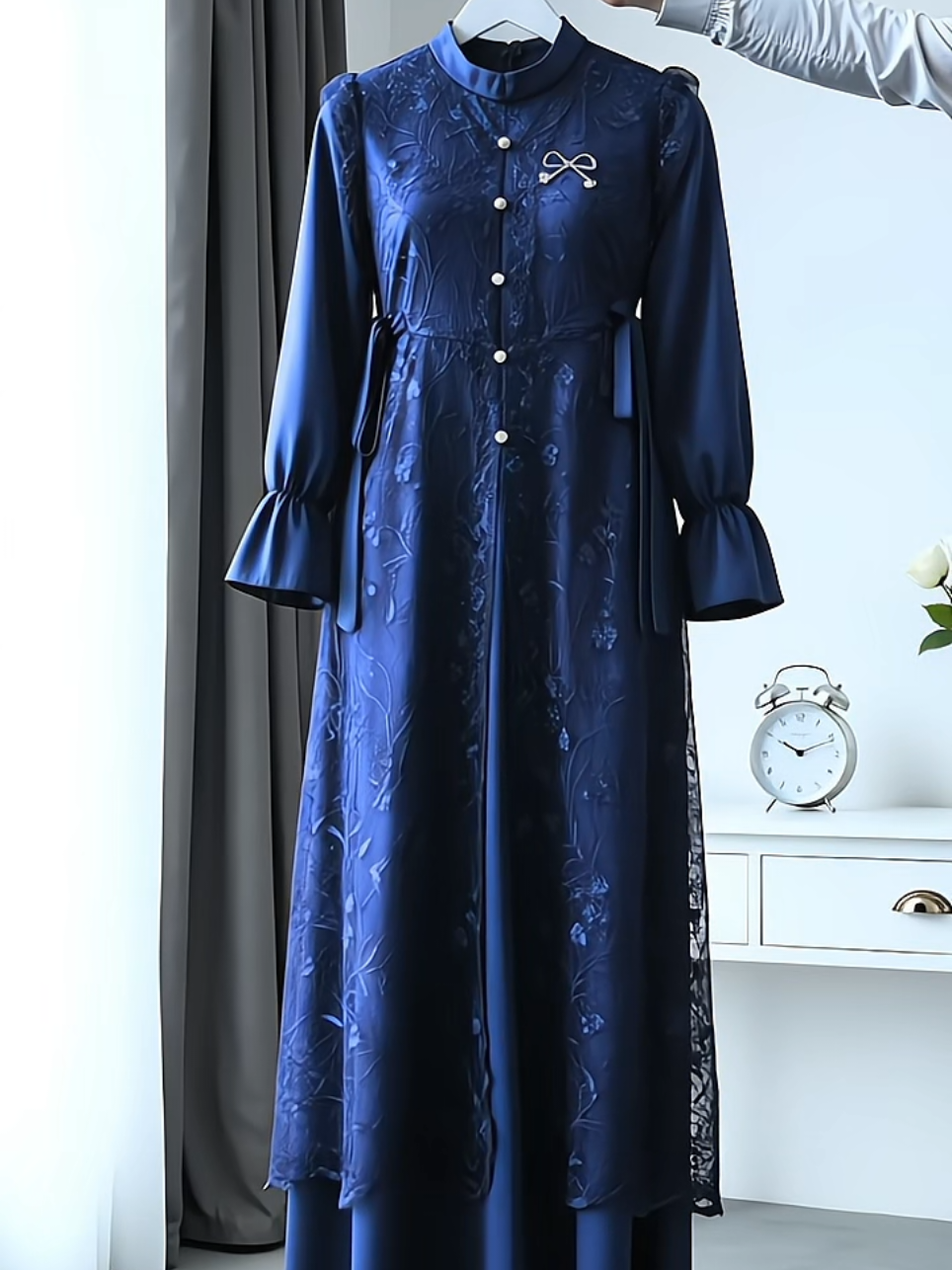Gamis Navy Brukat Buat Lebaran kondangan pesta #gamis #gamisbrukat #gamiskondangan #gamislebaran #gamismurah 