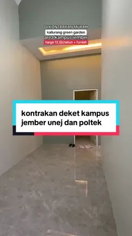 baguss bangett nii lokasi pojok ada pintu samping, bagus dan estetik,,yaa lokasi masih di depan ya, 2 kamar tidur dan 1 kamar mandi dapur ready, listrik 900wat include ac,tempat tidur #kontrakanjember #jember #jembertiktok #infojember #jemberasik 