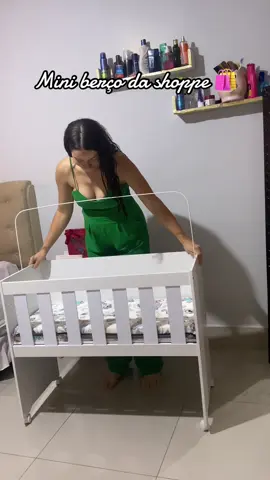 Mini berço da shoppe 🥰🤌🏻 conta nova segue aí amgs perdi a outra #fyp #maedemenina #gravidez #foryou #bebe 