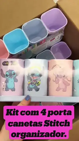 #PortaCaneta #PortaLapiseira #StitchAngel #OrganizadorDeMesa #BandejaPlasutil  