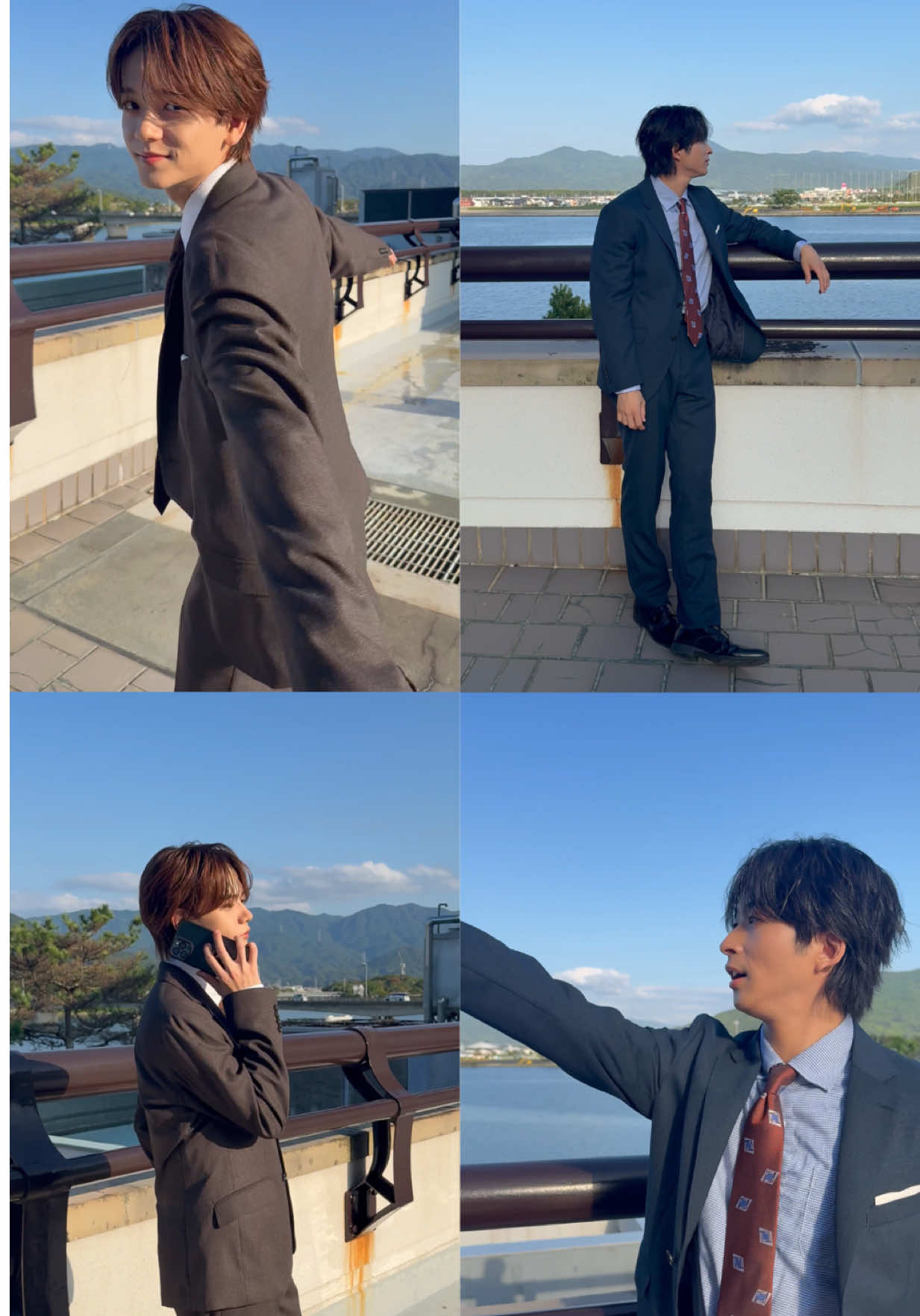 唐津市の夕焼けと👔 (そうじゃなくて！の動きが多発) #唐津市 #FANTASTICS #澤本夏輝 #中島颯太 #記憶シリーズ