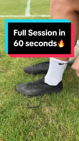 Full Individual Training session in 60s⏰ Check out @DURAT0E for the toe protectors I use during my sessions🔥 #footballtraining #soccertraining #individualtraining #trainingsession #footballdrills 
