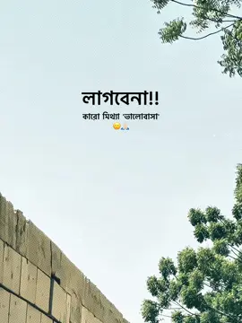 লাগবেনা!! কারো মিথ্যা 'ভালোবাসা'🙂🙏🏻 #foryou #fyp #sadcaptionvideo0 #emotionalvideo #ক্যাপশন 