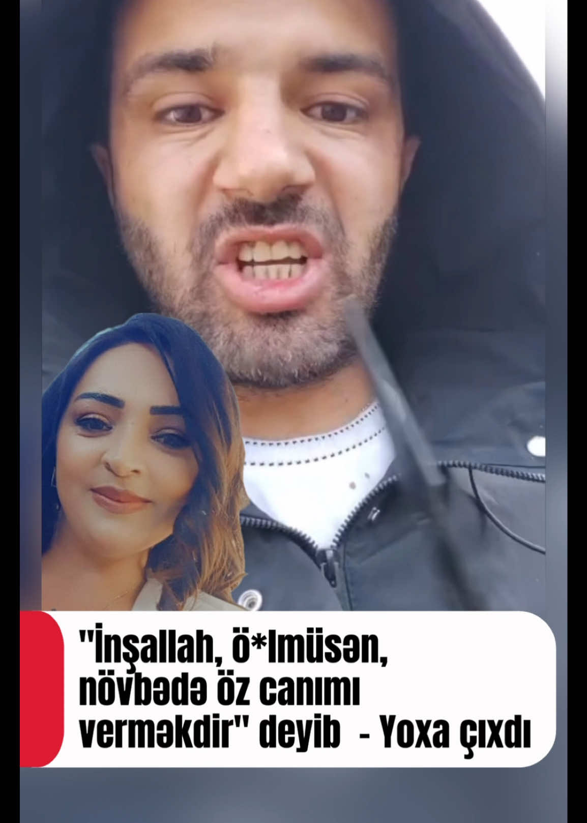 29 yaşlı xanımı Mətanəti qə*tlə yetirdiyini deyən həyat yoldaşı Səbuhi Hacızadənin videosu yayılıb. O, videonu hadisədən sonra çəkdiyini və “İnşallah ö*lmüsən, növbədə indi öz canımı verməkdir” deyir. Hadisədən sonra Səbuhidən xəbər almaq və yerini müəyyənləşdirmək hələlik mümkün olmayıb. ‼️Qeyd: Videoda şi*ddət əlamətləri və arzuolunmaz təş*viq olduğundan görüntüləri tam təqdim etmirik. #qafqazinfo #kesfet #fakesituation⚠️ #ənsonxəbərlər #kesfetteyiz 