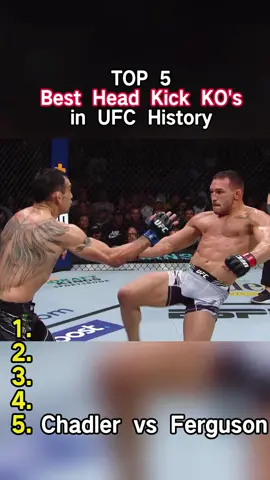 Top 5 best head kick ko’s in ufc history #top5 #fyp #mma #UFC #fypシ゚viral 