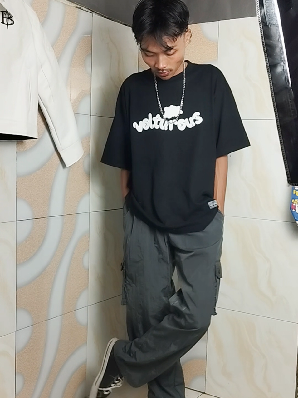 celana cargo trackpants bahan parasut