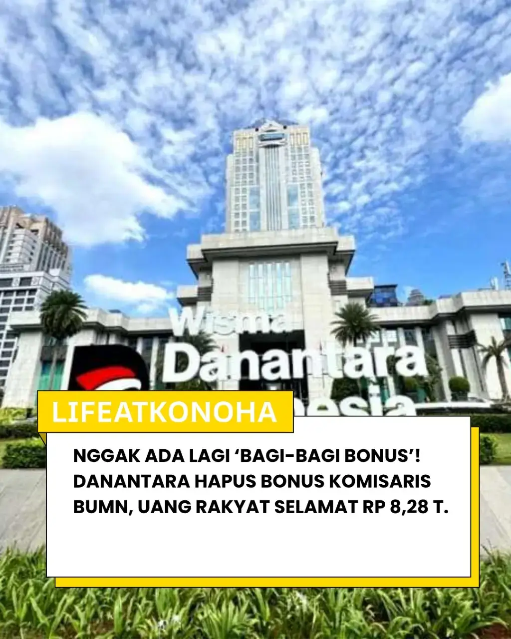 Badan Pengelola Investasi Daya Anagata Nusantara (BPI Danantara) berhasil menghemat biaya hingga US$500 juta atau sekitar Rp8,28 triliun per tahun berkat pemangkasan jumlah komisaris dan penghapusan bonus (tantiem) di perusahaan-perusahaan BUMN. CEO Danantara, Rosan Roeslani, menjelaskan langkah efisiensi ini diterapkan di sekitar 1.000 perusahaan pelat merah. Menurutnya, penghapusan tantiem penting dilakukan karena skema bonus tersebut tidak lazim di perusahaan global, di mana komisaris umumnya tidak mendapatkan bonus sebesar 45 persen dari direktur. [Sumber: CNBC Indonesia] #lifeatkonoha 