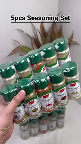 Murang seasoning may stocks na mga mare ko, bali 5pcs lahat makukuha mo dito!🥳 #seasoning #seasoningset     #muraseasoning #seasoningbottle #seasoningbundle 